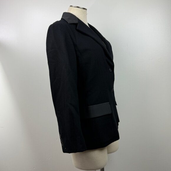 Vintage Albert Capraro 2-Piece Vest & Blazer Set Black Wool? Size 8 - Picture 4 of 14